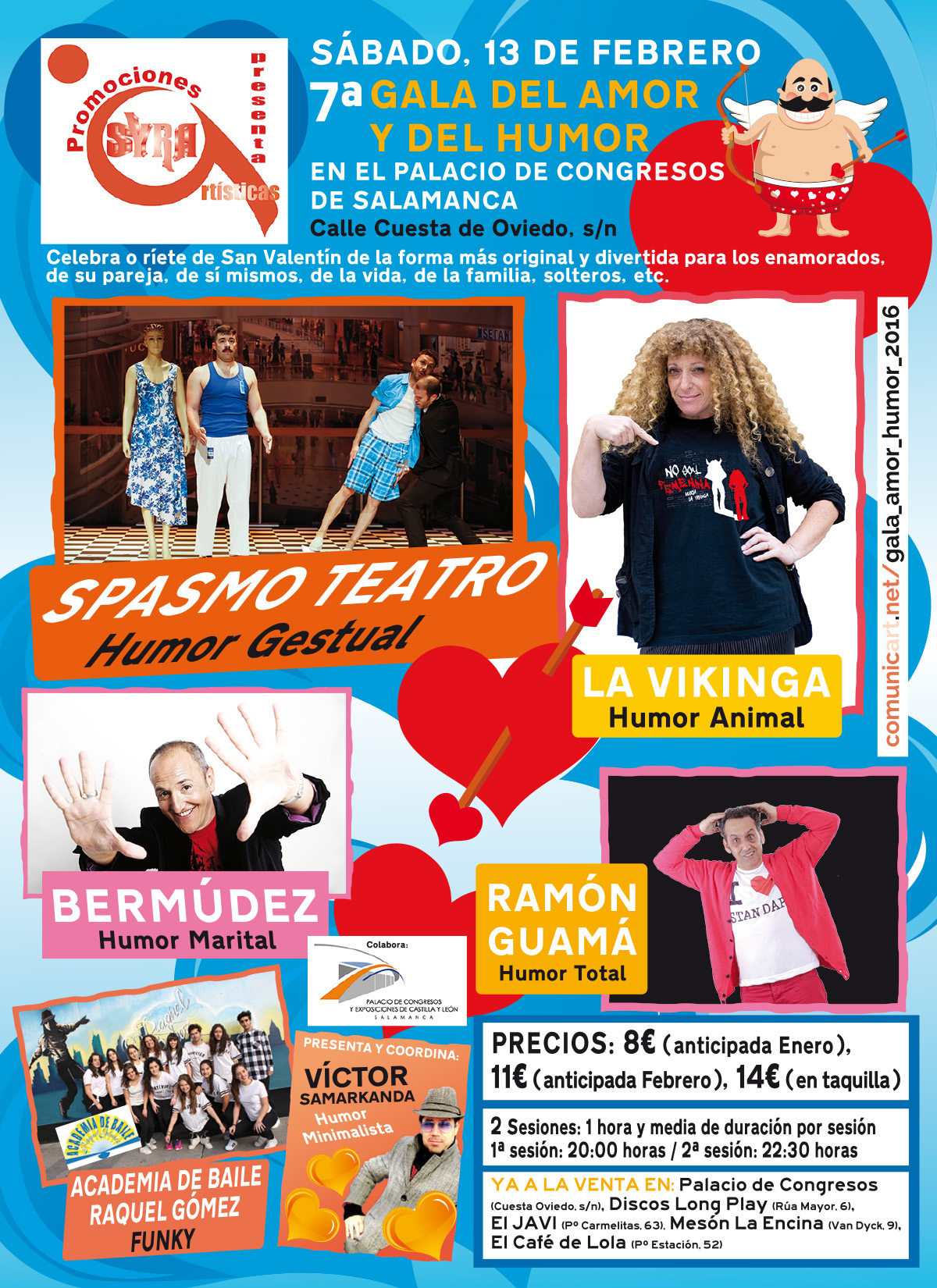 Cartel 7ª Gala del Amor y del Humor en el Palacio de Congresos y Exposiciones de Salamanca 2016